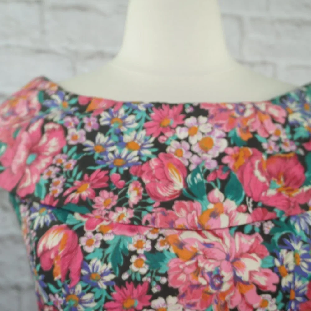 Vintage 80s Floral Dress - Picture 2 of 8